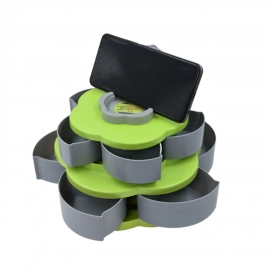 Double Layer Rotary Storage Box Flower Design Wedding Snack 10 Grid Candy Box