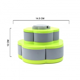 Double Layer Rotary Storage Box Flower Design Wedding Snack 10 Grid Candy Box