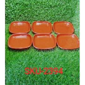 Microwave Safe Quarter Plates  Square 6 Pcs