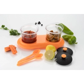 Multipurpose Dining Set Jar and tray holder, Chutneys, Pickles, Spices Jar | 2pc