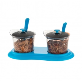 Multipurpose Dining Set Jar and tray holder, Chutneys, Pickles, Spices Jar | 2pc