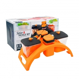 Multipurpose Pickle Jar Set | Multicolour | 4 pcs