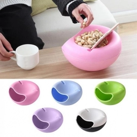 Pista Nut Fruit Platter Serving Bowl With Mobile Phone Holder by HomeFast
