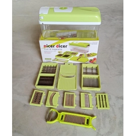 Plastic 13 In 1 Manual Vegetable Grater, Chipser And Slicer