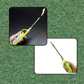 Plastic Flame and Gas refillable Lighter (Multicolour)