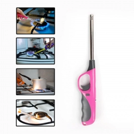 Plastic Flame and Gas refillable Lighter (Multicolour)