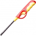 Plastic Flame and Gas refillable Lighter (Multicolour)