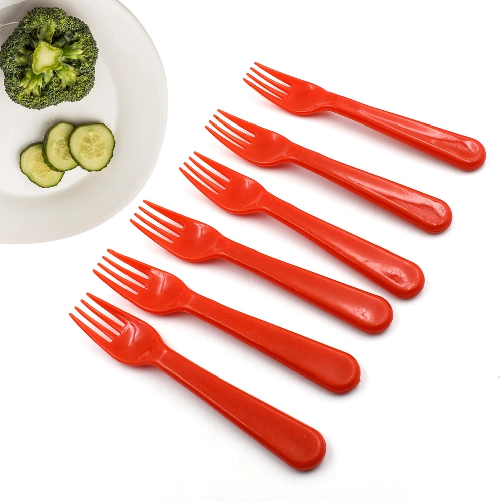 Plastic Fork Spoon, Fork Spoon Set, Fruit Fork Spoon Set | Baby Fork Spoon/Vegetable Fork Spoon (6pc set)