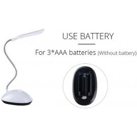 Portable LED Reading Light Adjustable Dimmable Touch Control Desk Lamp