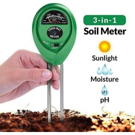 Soil Tester 3-in-1 Plant Moisture Sensor (Green)