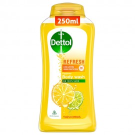 Dettol Body Wash and Shower Gel for Women and Men, Refresh - 250ml | Soap-Free Bodywash | 12h Odour Protection ( Pack of 2)