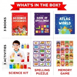 Einstein Box for 4, 5 and 6 Year Old Kids for Baby Boys and Girls, Learning and Educational Gift Pack of Toys, Games and Books (Multicolor)