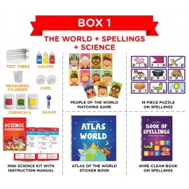 Einstein Box for 4, 5 and 6 Year Old Kids for Baby Boys and Girls, Learning and Educational Gift Pack of Toys, Games and Books (Multicolor)