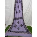 Women's Applique Work on Kota Doria Saree | Pure Kota| Light Purple