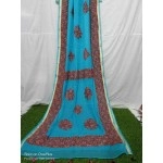 Women's Applique Work on Kota Doria Saree | Pure Kota | Blue 