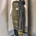 Women's Banarasi Bandhej Ghatchola | Unstitched Suits | Black