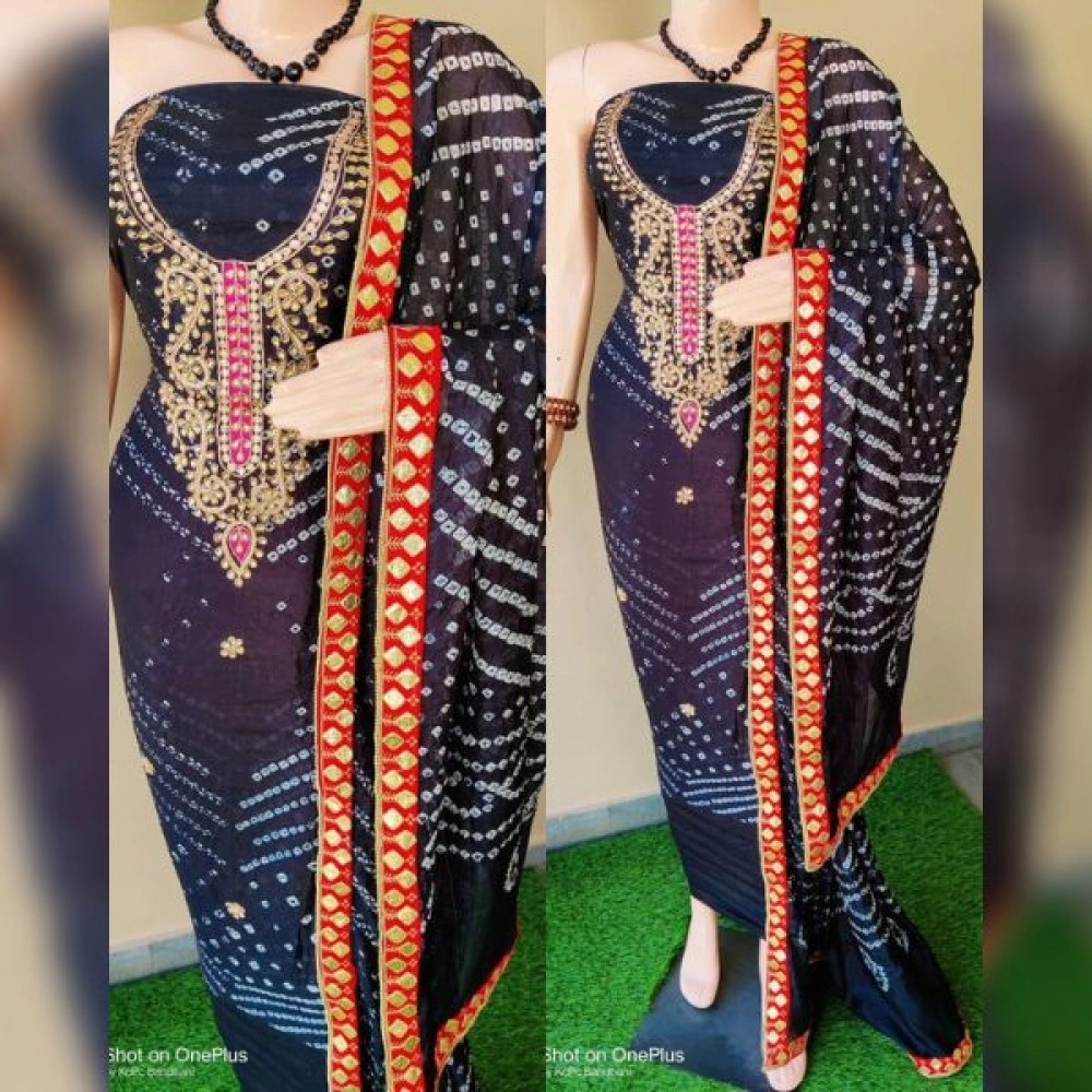 Women's Bandhej Suits With Gota Work | Black