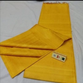 Women's Handwoven Tussar Silk Saree From Bhagalpur | Yellow