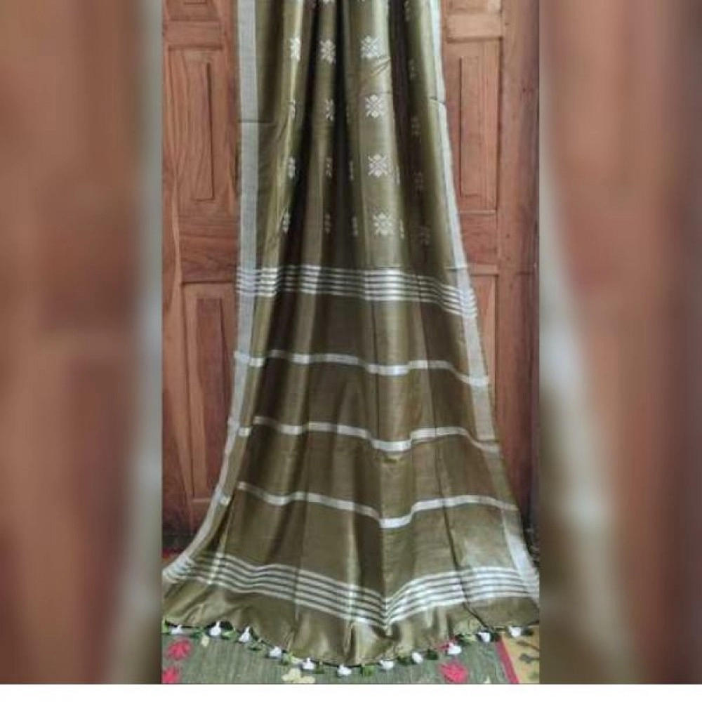 Women's Katan Silk Cutwark Saree | Crocodile
