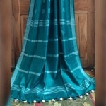 Women's Katan Silk Cutwark Saree | Ocean