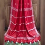 Women's Katan Silk Cutwark Saree | Red