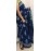 Women's Indigo Mulmul Cotton Saree | Blue