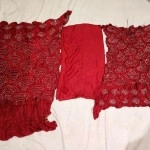 Women's Pure Gajji Silk Unstitched Salwar Suit | Red