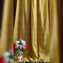 Women's Pure Handwoven Matka Silk Saree | Golden