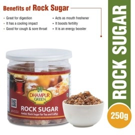 Dhampur Green Brown Sugar Candy | Rock Sugar | Amber Rock Sugar For Tea And Coffee | 250 g ( Pack of 2 )