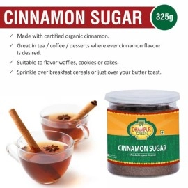Dhampur Green Cinnamon Sugar | Infused With Organic Cinnamon | 325 g ( Pack of 2 )