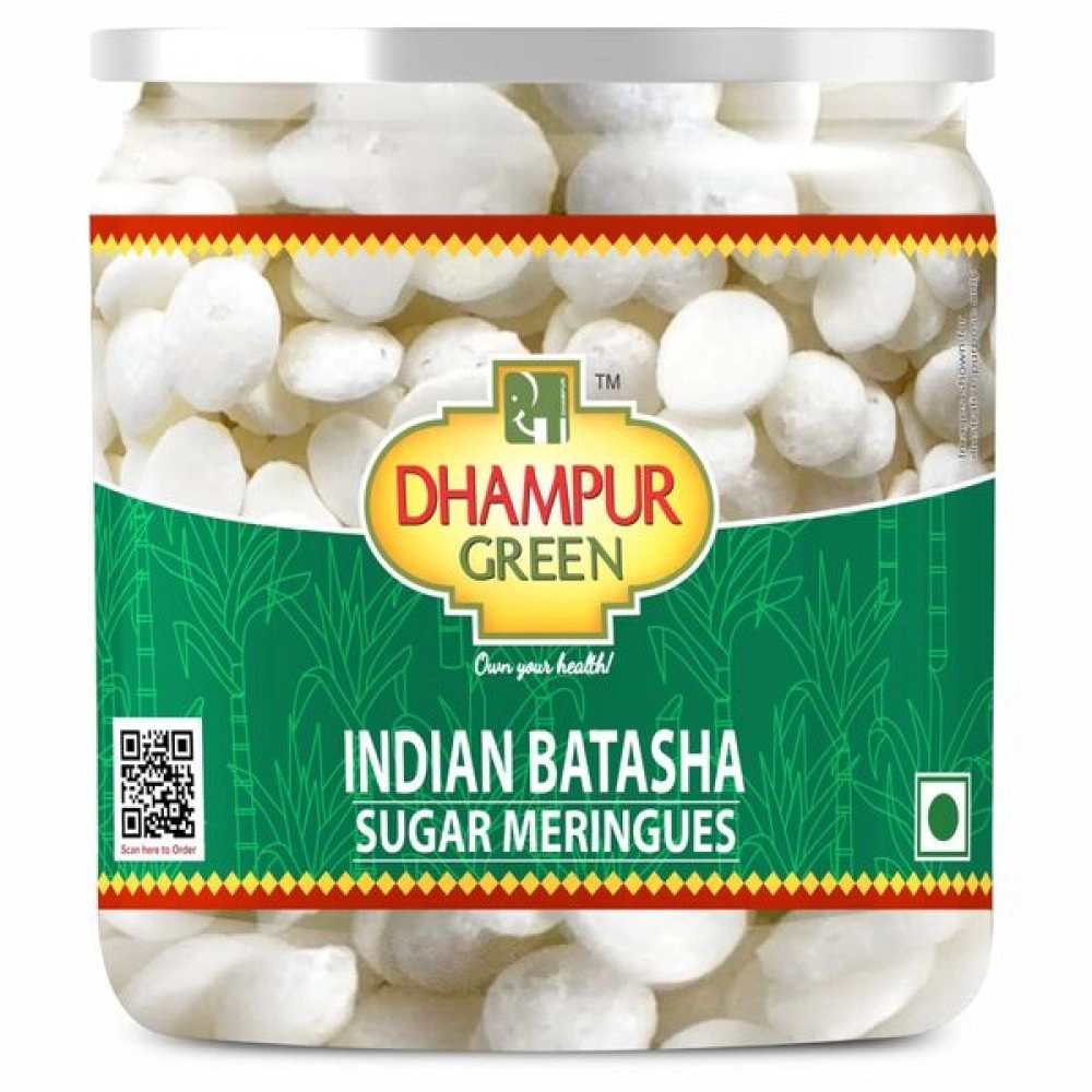 Dhampur Green Indian Batasha Sugar Meringues| 400 gm ( Pack of 2 ) 