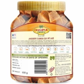 Dhampur Green| JAGGERY CUBES (GUR) 650g (Pack of 2)