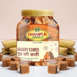 Dhampur Green| JAGGERY CUBES (GUR) 650g (Pack of 2)