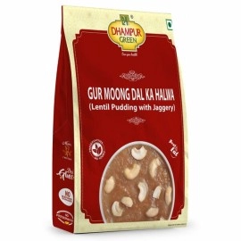 Dhampur Green |Gur Moong Dal Ka Halwa| Lentil Pudding With Jaggery 300g (Pack of 2)