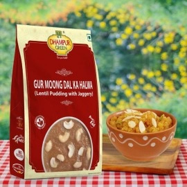 Dhampur Green |Gur Moong Dal Ka Halwa| Lentil Pudding With Jaggery 300g (Pack of 2)