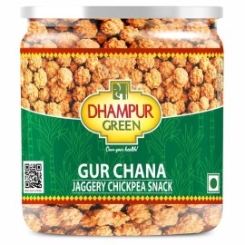 Dhampur Green Gur Chana | Jaggery Chickpea Snack | 200 gm ( Pack of 2 ) 