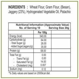 Dhampur Green | Speciality Jaggery Gur Pista Nan Khatai 200 g (Pack of 2)