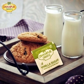 Dhampur Green| Vanilla Sugar Sachet infused with real vanilla Beans