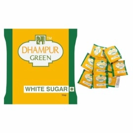 Dhampur Green| White Sugar Sachet for Tea ,Coffee, Milk, Sulphurless Cane Sugar