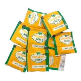 Dhampur Green| White Sugar Sachet for Tea ,Coffee, Milk, Sulphurless Cane Sugar