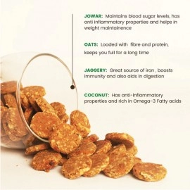 KikiBix Coconut Bites Mini Cookies | No Refined Sugar | 80g ( pack of 2 )