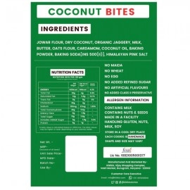 KikiBix Coconut Bites Mini Cookies | No Refined Sugar | 80g ( pack of 2 )