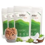 KikiBix Coconut Bites Mini Cookies | No Refined Sugar | 80g ( pack of 4 )