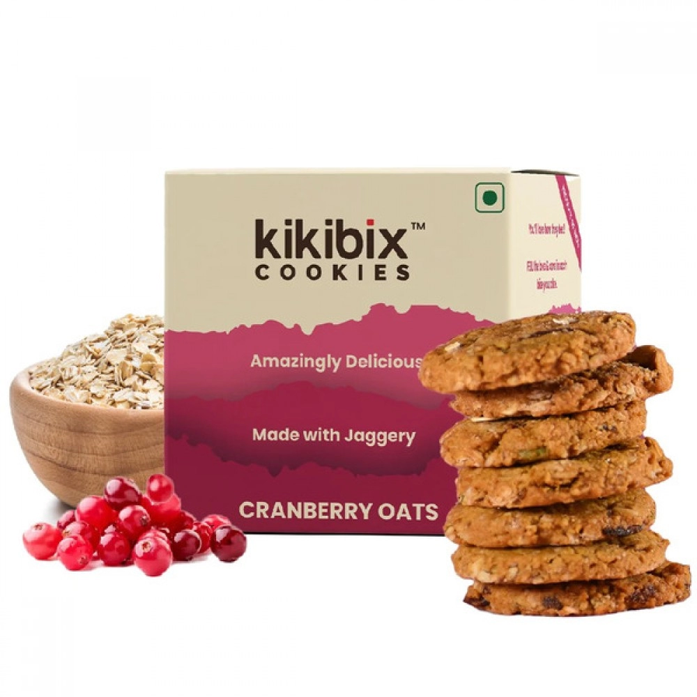KikiBix Cranberry Oats Cookies | No Preservatives | 130g 