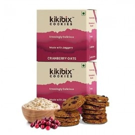 KikiBix Cranberry Oats Cookies | No Preservatives | 130g (pack of 2)