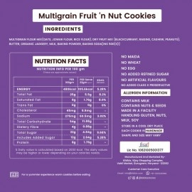 KikiBix Fruit N Nut | Healthy & Tasty Cookies | 130g (pack of 2)