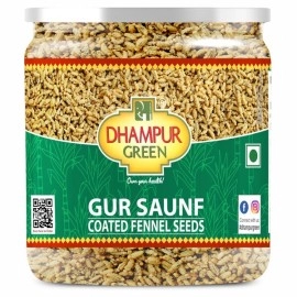 Dhampur Green | Gur Saunf Coated Fennel Seeds | Mouth Freshener Natural Meethi Gur Saunf | After Meal Digestives 250g (Pack of 2)