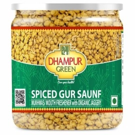 Dhampur Green | Spiced Gur Saunf | Mouth Freshener |Mukhwas | After Meal Digestives 300 g (Pack of 2)