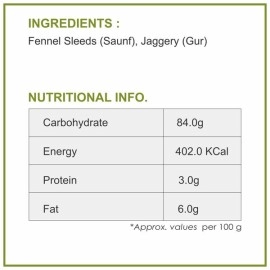 Dhampur Green | Spiced Gur Saunf | Mouth Freshener |Mukhwas | After Meal Digestives 300 g (Pack of 2)