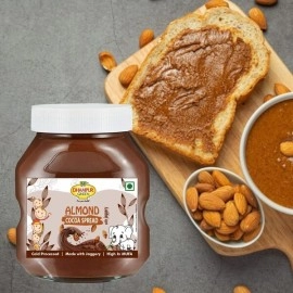 Dhampur Green | Almond Cocoa Spread Cold Processed Made With  Jaggery 300g (Pack of 2)
